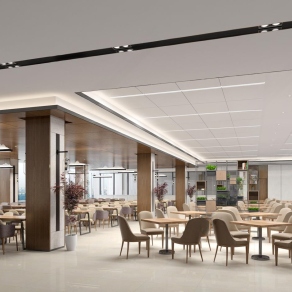 现代食堂3D模型下载